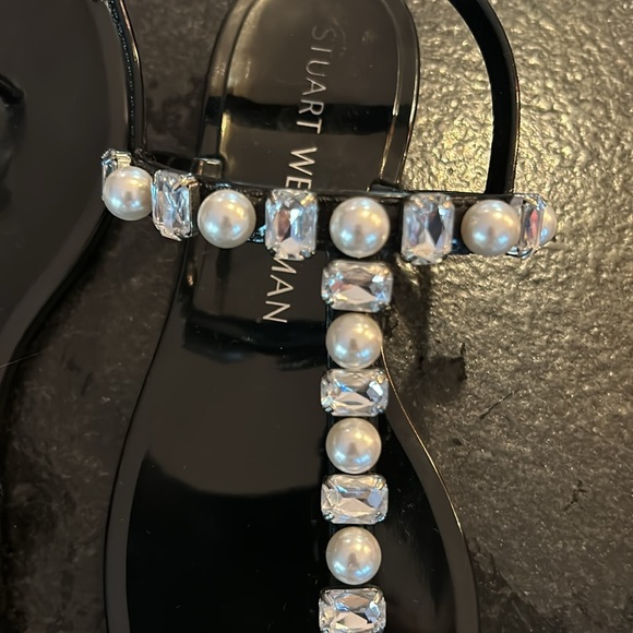 stuart wiseman pearl and crystal thongs - Picture 4 of 6